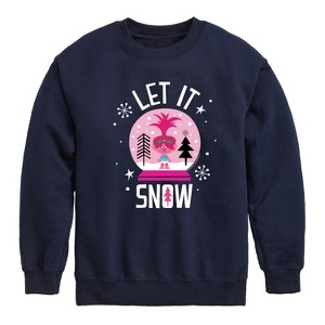 Boys' - Trolls - Let It Snow Cloud Guy Graphic Long Sleeve Fleece Sweatshirt - 1 of 4