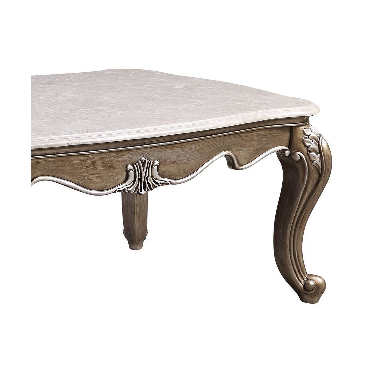 54" Elozzol Coffee Table: Queen Anne Legs, Shell Carved, No Assembly - Acme Furniture - thumbnail 3