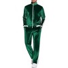 COOFANDY Mens Tracksuit 2 Piece Set Velour Sweatsuit Jogging Suits Full Zip Jacket Pants Outfits - 3 of 4