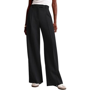 BLUEMING Women’s Elevated High-Waist Trousers Fluid Wide-Leg Silhouette with Flowy Trousers with Drape Professional Office Pants - 1 of 4