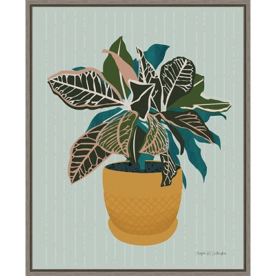 16" x 20" The Great Indoors Houseplant I by Megan Gallagher Framed Wall Canvas - Amanti Art