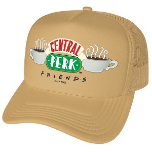 Friends Central Perk Logo Foam Trucker Cap Sand - 1 of 4