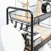 VYNXARIA 5 Tier Utility Rolling Cart, Metal Storage Cart, Kitchen Cart with Removable Mesh Baskets for Living Room, Laundry,Garage,Bathroom, Black - 3 of 4