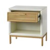 Lati Rattan Drawer End Table White/Natural - Buylateral: Gold-Tone Metal, MDF, Lower Shelf - 4 of 4