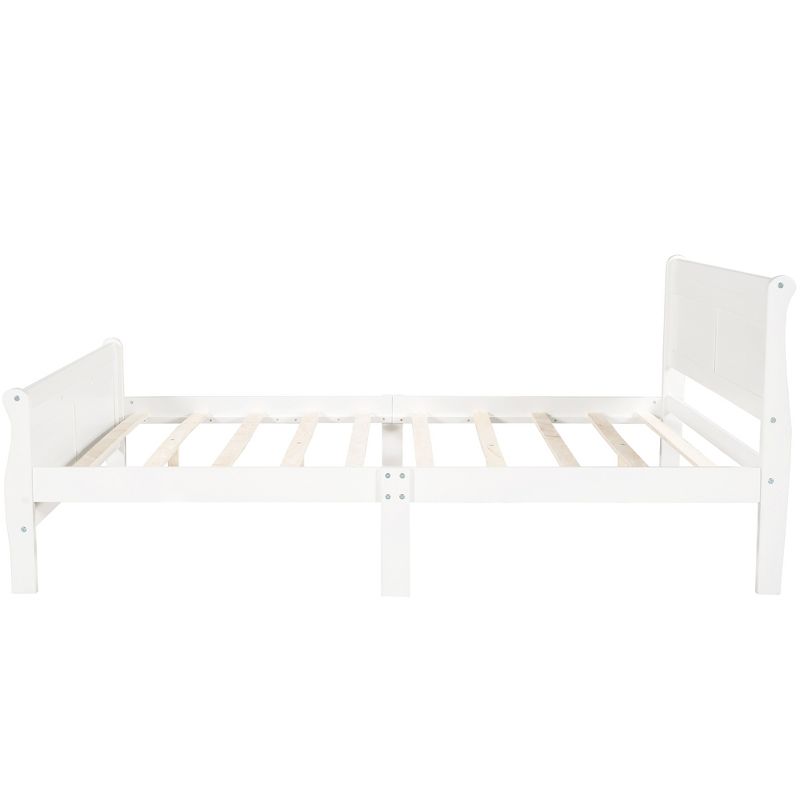 Full Size Wood Platform Bed with Headboard and Wooden Slat Support-ModernLuxe, 5 of 7