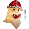 Ghost Reading Book Lamp with Christmas Hat, Cute Christmas Light Up Ghost Statue Night Light House Mantel Bedroom Shelf Decor Gifts - 2 of 4
