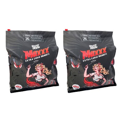 Jealous Devil XL All Natural Hardwood Charcoal Pillow Briquets 10 Pound (2 Pack)