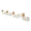 LunaLulinlk 15" 4 Hook Children's White Metal Hookboard - 4 of 4