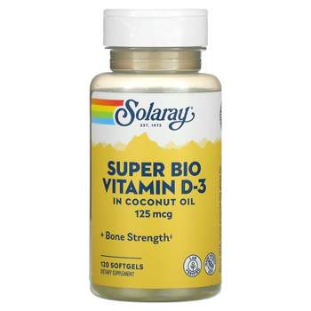 Solaray Super Bio Vitamin D-3, 125 mcg, 120 Softgels