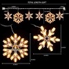 Itopfox 100 Count 8.8FT Snowflake String Lights Warm White Connectable Indoor Outdoor Christmas Icicle Light Set 2 Size Drops - 4 of 4
