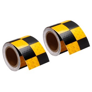 Unique Bargains Square Trucks Cars Waterproof Adhesive High Visibility Safety Reflective Tape 2 Pcs - 1 of 4