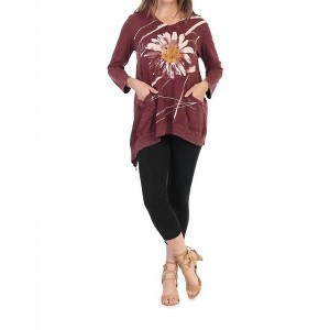 Women's Chit Chat Mineral Washed Patch Pocket Cotton Tunic - Jess & Jane - 1 of 2