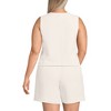 Women's Crepe Button Front Vest - 2 of 4