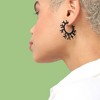 SOHI Women's Green Branch Hoop Earrings - 3 of 3