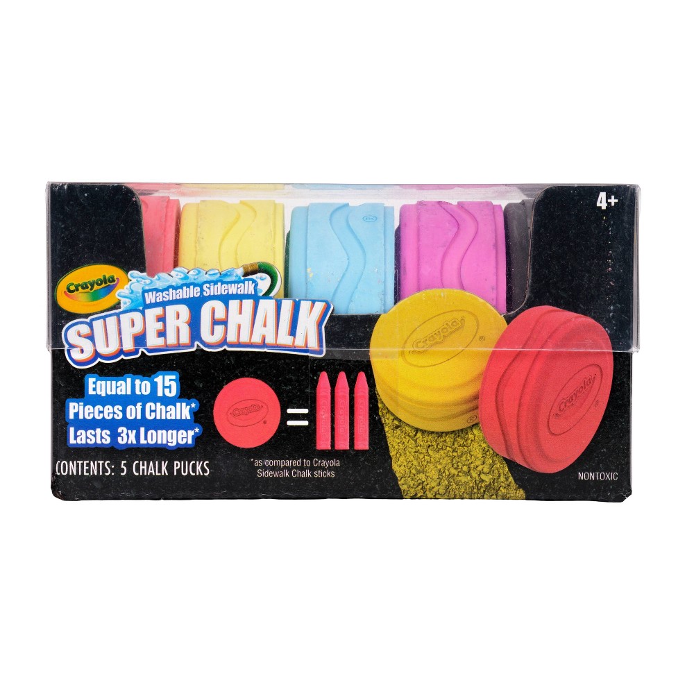 Crayola 5ct Washable Super Chalk- Primary