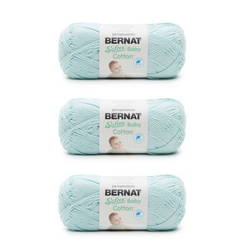 Bernat Softee Baby Cotton Aqua Mist Yarn - 3 Pack Of 120g/4.25oz - Blend -  3 Dk (light) - 254 Yards - Knitting/crochet : Target