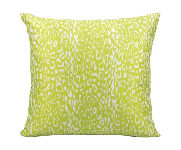Green Leopard Indoor/Outdoor Throw Pillow (20"x20") - Nourison