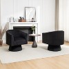 SEYNAR Mid Century Modern Velvet 360 Degree Swivel Accent Chair Set of 2 - 2 of 4