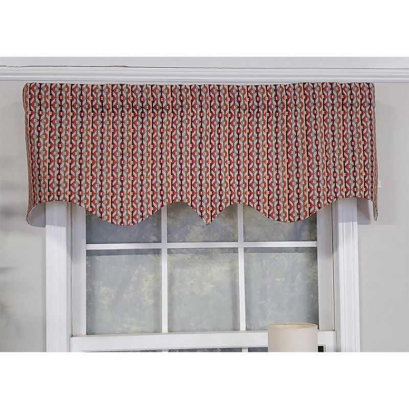 RLF Home Modern Design Classic Anorak Regal Style Window Valance  50" x 17" Multicolor, 2 of 5
