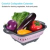 Unique Bargains Silicone Foldable Ergonomic Handles Dishwasher Safe Colander 2 Pcs - 4 of 4