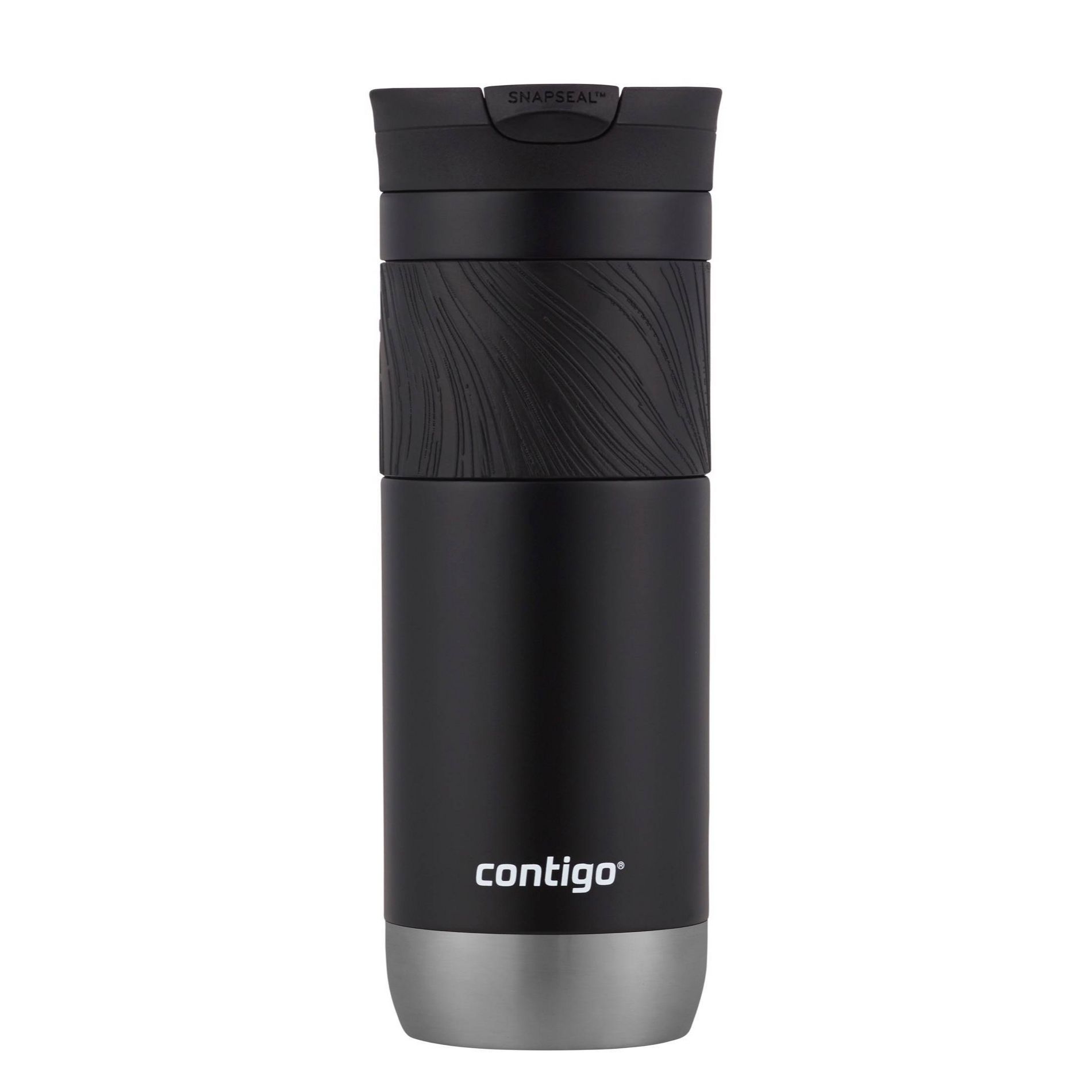 Contigo Byron 2.0 20oz Stainless Steel Travel Mug with SNAPSEAL Lid and Grip Licorice