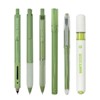 Wrapables 5 Gel Pens + 1 Highlighter Writing Set, 0.5mm Black Ink Pens, for Bible Studies, Journaling, Home and Office, Green - 2 of 4