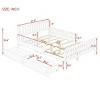 Wood Platform Bed with Guardrails and 2 Storage Drawers for Kids or Guest Room, No Box Spring Needed-Cuddlewood - 4 of 4