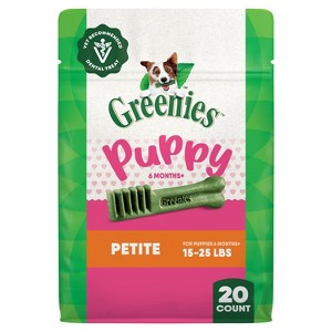 Greenies Puppy Small Chewy Dental Dog Treats Original Chicken - 12oz - 1 of 4
