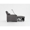 Lyngins Pull-Out Sleeper Sofa Bed with USB Ports & Cup Holders,Convertible Sofa Chair– 3-Recline Angles, Couch for Living Room/Dorms, Futon Chair Bed - 4 of 4