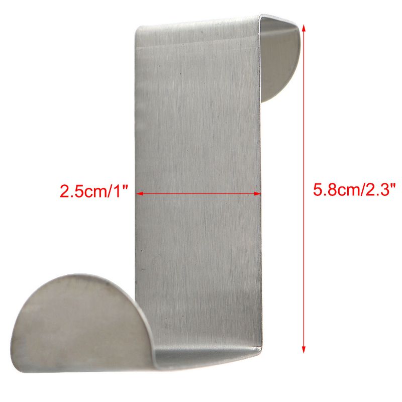 Unique Bargains Household Metal Z Shaped Over Door Hooks Clothes Towel Holder Hooks and Hangers, 2 of 8