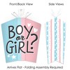Big Dot of Happiness Baby Gender Reveal - Table Decorations - Team Boy or Girl Party Fold and Flare Centerpieces - 10 Count - 3 of 4