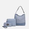 MKF Collection Wren Women’s Vegan Leather Hobo with Pouch and Wristlet Wallet by Mia K- 3 pieces - 2 of 4