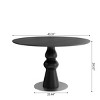 43" Modern Round Pedestal Dining Table for Small Kitchens or Dining Rooms – The Pop Home - 4 of 4