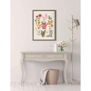 18" x 24" Sylvie 535 Garden Framed Canvas by Mia Charro Gray - Kate & Laurel All Things Decor - 1 of 4