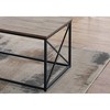 Monarch Specialties Table Set 3Pcs Set Coffee End Side Accent Living Room Metal Laminate Brown Black Contemporary Modern - 2 of 4