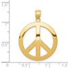 Black Bow Jewelry 14k Yellow Gold 24mm Polished Convex Peace Symbol Pendant - 4 of 4