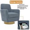 NicBex 360 Degrees Swivel Armchair, Accent Chair with Breathable Cotton Linen Fabric, Ergonomic Comfy Chair for living Room & Bedroom - 3 of 4