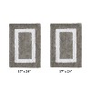 Hotel Bath Rug 100% Premium Cotton Tufted Weave Two Tone Reversible 2 Piece Bathroom Rug Set, Super Soft & Water Absorbent, Machine Washable Bathmat - 2 of 4