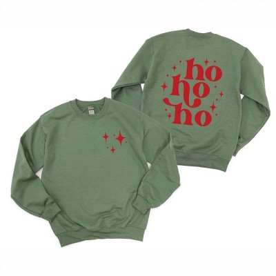 Simply Sage Market Women's Graphic Sweatshirt Whimsical Ho Ho Ho Front and Back