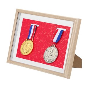 Unique Bargains Resin High-definition Glass Hollow Design Durable Medal Display Case - 1 of 4