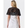 Allegra K Women's Evening Wedding Floral Lace Cape Shawls - 3 of 4