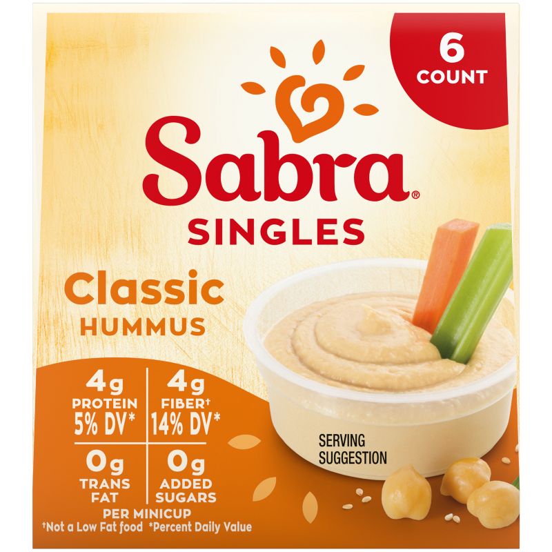 Sabra Classic Hummus Singles - 12oz/6ct, 3 of 10