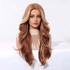 Jessie's Wig 26 Inch Wavy Wig Synthetic Wig Cooper Brown Mixed Blonde 1 Pc/Pack - 2 of 4