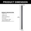 DORESshop 1-Light Black Modern Integrated LED Outdoor Wall Light Waterproof Porch Light Wall Lantern Sconce, 3000K Warm White - 4 of 4