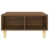 Clihome 23.6" Square Scandinavian Design Coffee Table,Storage Coffee Table with Open Shelf - 3 of 4