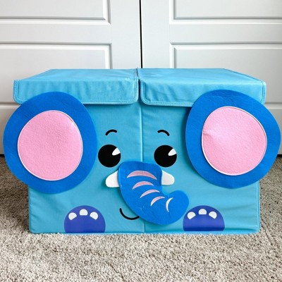 QUOKKA Fabric Toy Storage Box for Kids - Elephant | XL | XXL - Foldable Toy Storage Bin
