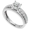 Pompeii3 1 1/2Ct 3Row Diamond & Moissanite Engagement Ring in White, Yellow, Rose Gold - 4 of 4