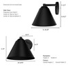Hunter Fans 10.25" Aeronaut Outdoor Wall Light Matte Black - 3 of 4
