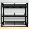 Twin Over Twin Over Twin Metal Triple Bunk Bed with Guardrails and Ladder, Space-Saving Heavy-Duty Frame,kids bed - 3 of 4