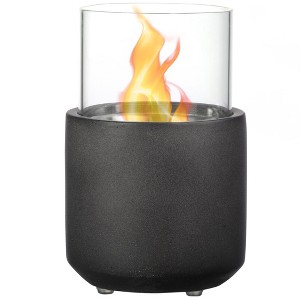 NAYSAYE Tabletop Fireplace Mini Concrete Fire Bowl for Home Living Room or Bedroom Decor, Gray, 4.75"*4.75"*7.5" - 1 of 4